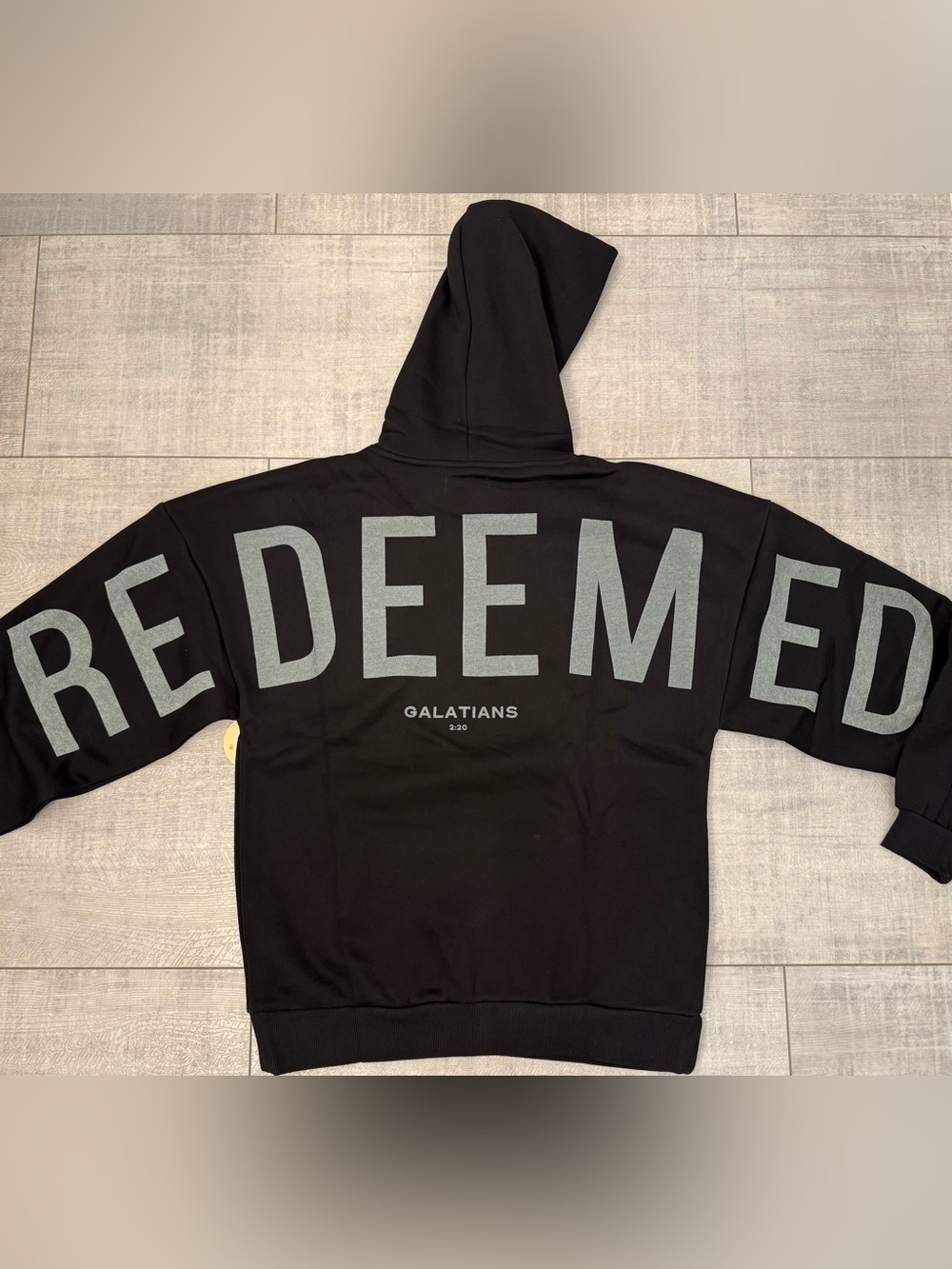 New GLO Kingdom Essential Hoodie Small Black Fleece Redeemed Oversized Hoodie